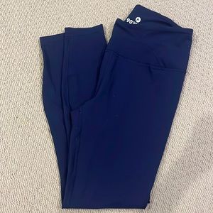 crossover navy blue leggings